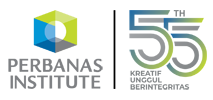 Logo Perbanas Institute 55 tahun